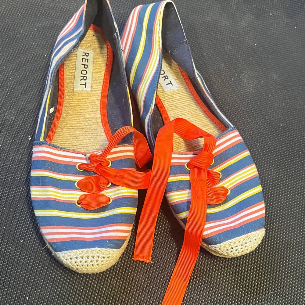 Report Women's Multicolor Striped Espadrilles